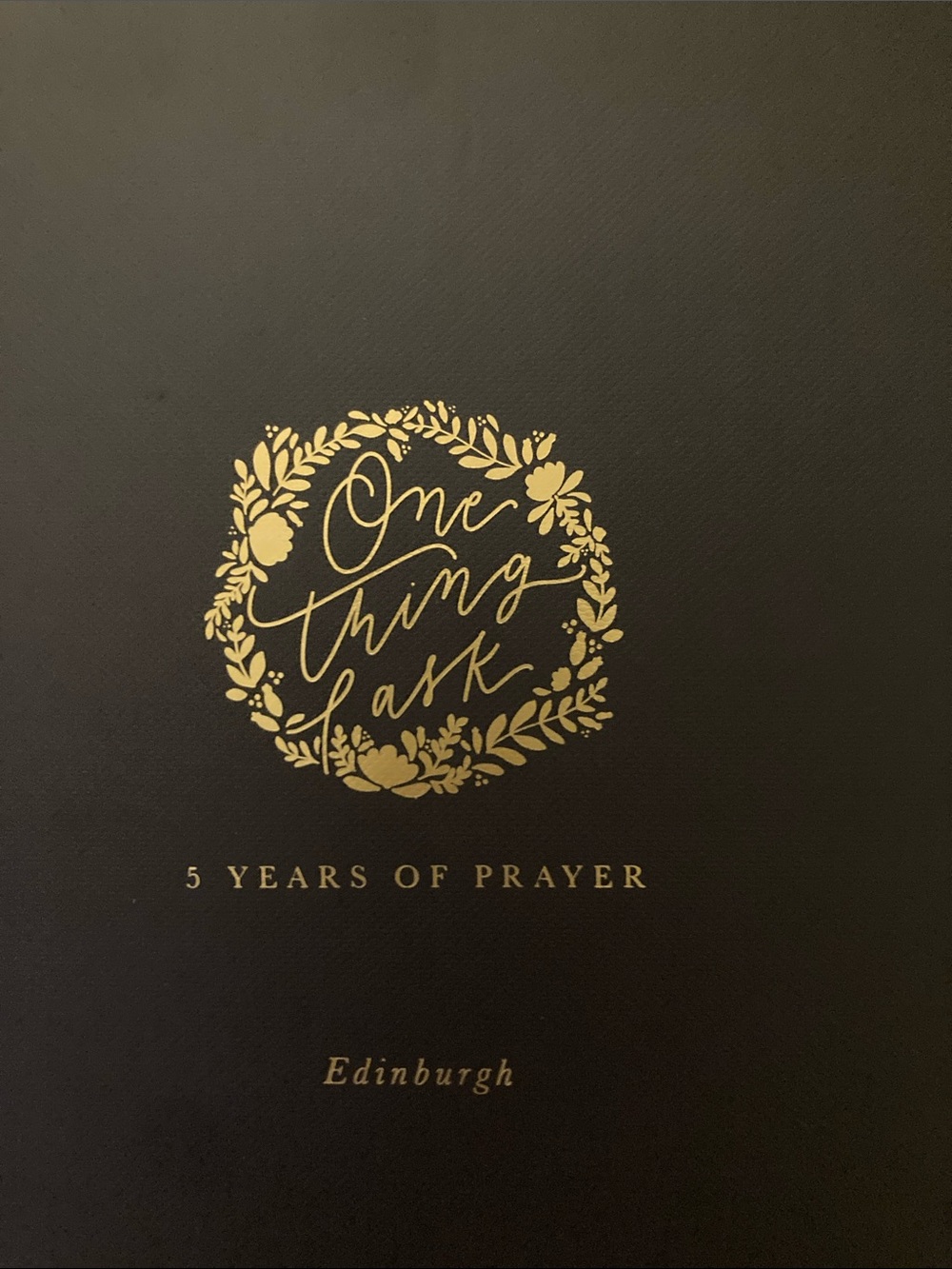One Thing Ask 5 Years of Prayer Hardcover - Brown with Gold trim box